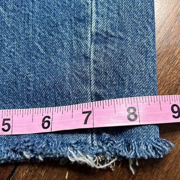 American Eagle 90's Boyfriend Wide Leg Cropped Rough Hem Sz 12S EUC - Picture 11 of 11